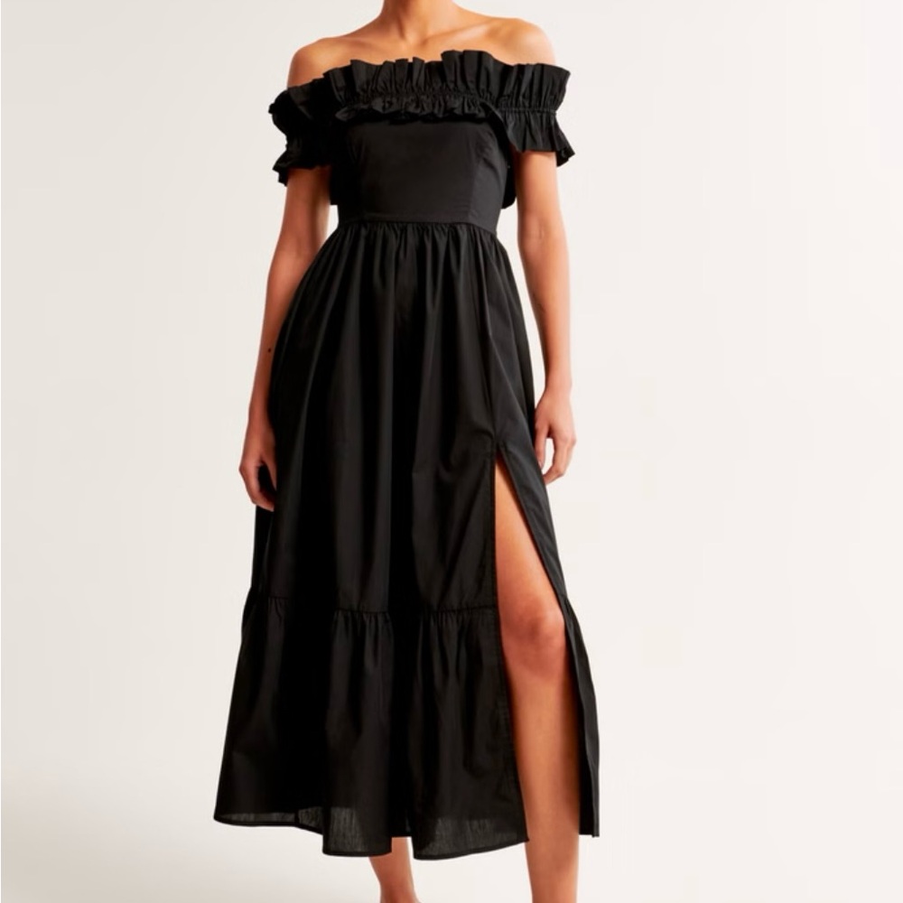 Elegant Black Off-Shoulder Dress